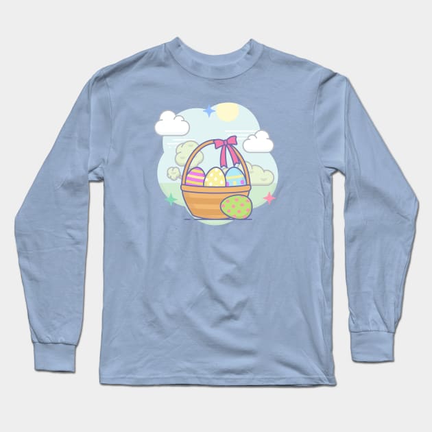 Easter basket in spring Long Sleeve T-Shirt by derE